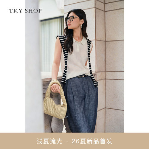 TKYSHOP带披肩无袖针织衫