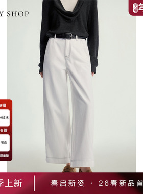 [商场同款]TKY SHOP九分直筒牛仔裤2026春新款阔腿裤10J1OA02A054