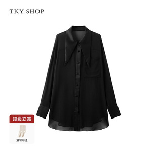 宽松休闲薄上衣艺术感轻薄衬衣 TKY SHOP长袖 衬衫 2025夏秋新款