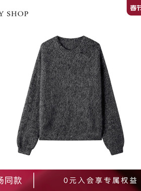 [商场同款]TKY SHOP圆领套头毛衣2025冬新款针织上衣10I1MA00D227