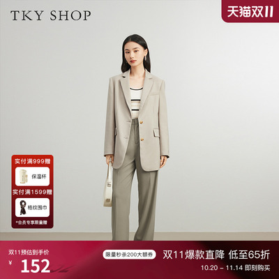 TKYSHOP单排扣便西时尚休闲