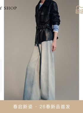 [商场同款]TKY SHOP直筒牛仔长裤女2026春新款阔腿裤10J1OA01A045