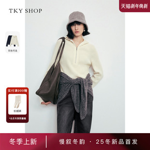 2025冬新款 SHOP连帽拉链针织衫 TKY 毛衣10I1MA01P023 商场同款