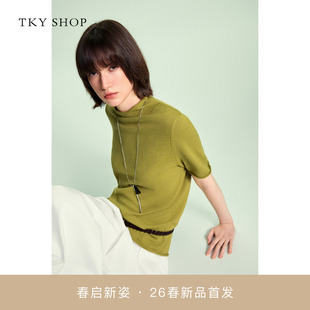 SHOP高领短袖 TKY 商场同款 10J1MA01A006 2026春新品 针织衫 毛套衫