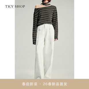 直筒裤 10J1OA04B050 2026春新款 SHOP高腰阔腿牛仔裤 商场同款 TKY