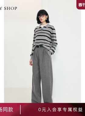 [商场同款]TKY SHOP休闲阔腿裤女2025冬新款萝卜裤女10I1PA01P026