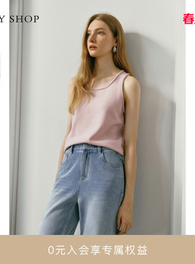 [商场同款]TKY SHOP无袖针织背心女2025秋新款吊带10I1MA02K104