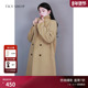 100%绵羊毛 大衣女冬季 TKY SHOP经典 双排扣中长款 新款 毛呢外套