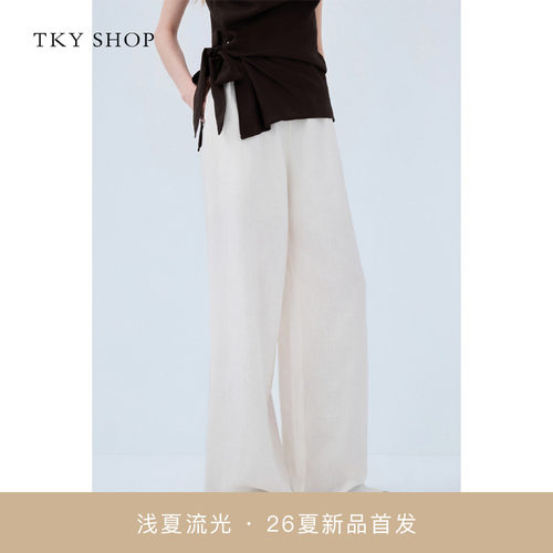 TKYSHOP高腰阔腿休闲裤