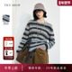 商场同款 TKY SHOP条纹渐变针织衫 女2025冬新款 毛衣10I1MA03Q065