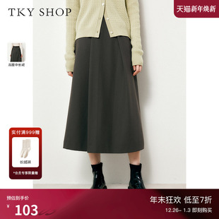 TKY 职业OL通勤中长裙包臀裙A字裙 SHOP高腰显瘦半身裙女秋冬新款