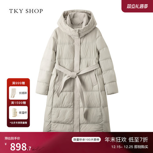 TKYSHOP收腰长款羽绒服