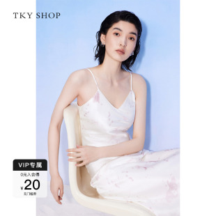 TKY 桑蠶絲連衣裙夏日漂亮裙子 新款 SHOP真絲吊帶連衣裙女2025夏季