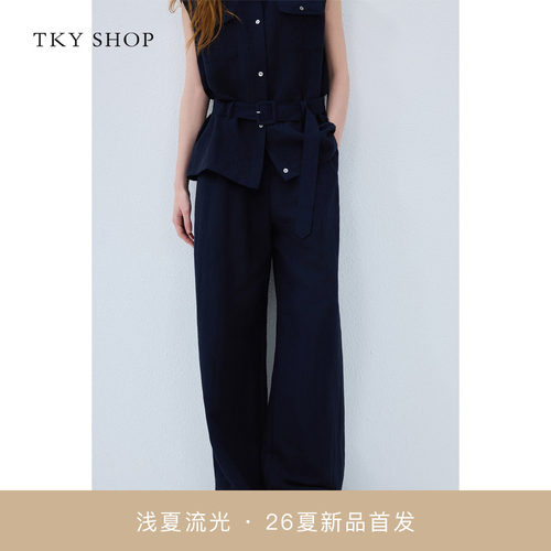 TKYSHO休闲直筒阔腿裤