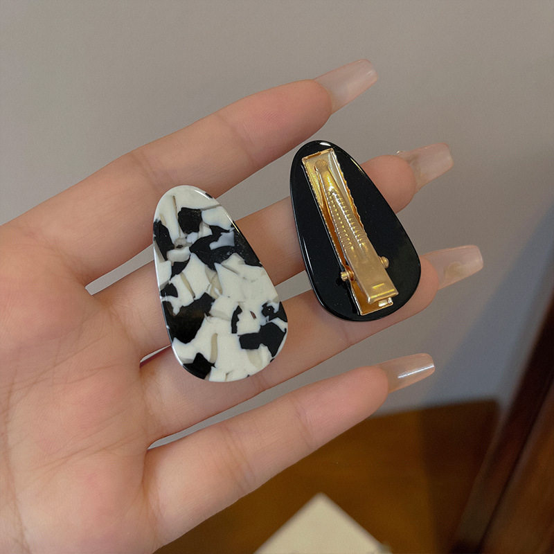 韩版醋酸时尚撞色刘海夹鸭嘴夹新款女质感水滴侧边发夹不伤发对夹,饰品/流行首饰/时尚饰品新,发饰,淘宝优惠券,粉丝福利购,淘宝优惠卷