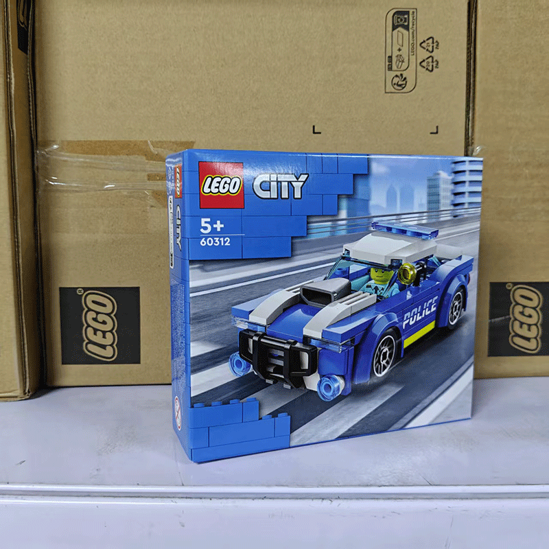 LEGO乐高城市60312警车巡逻车60448红色跑车儿童拼装积木玩具礼物