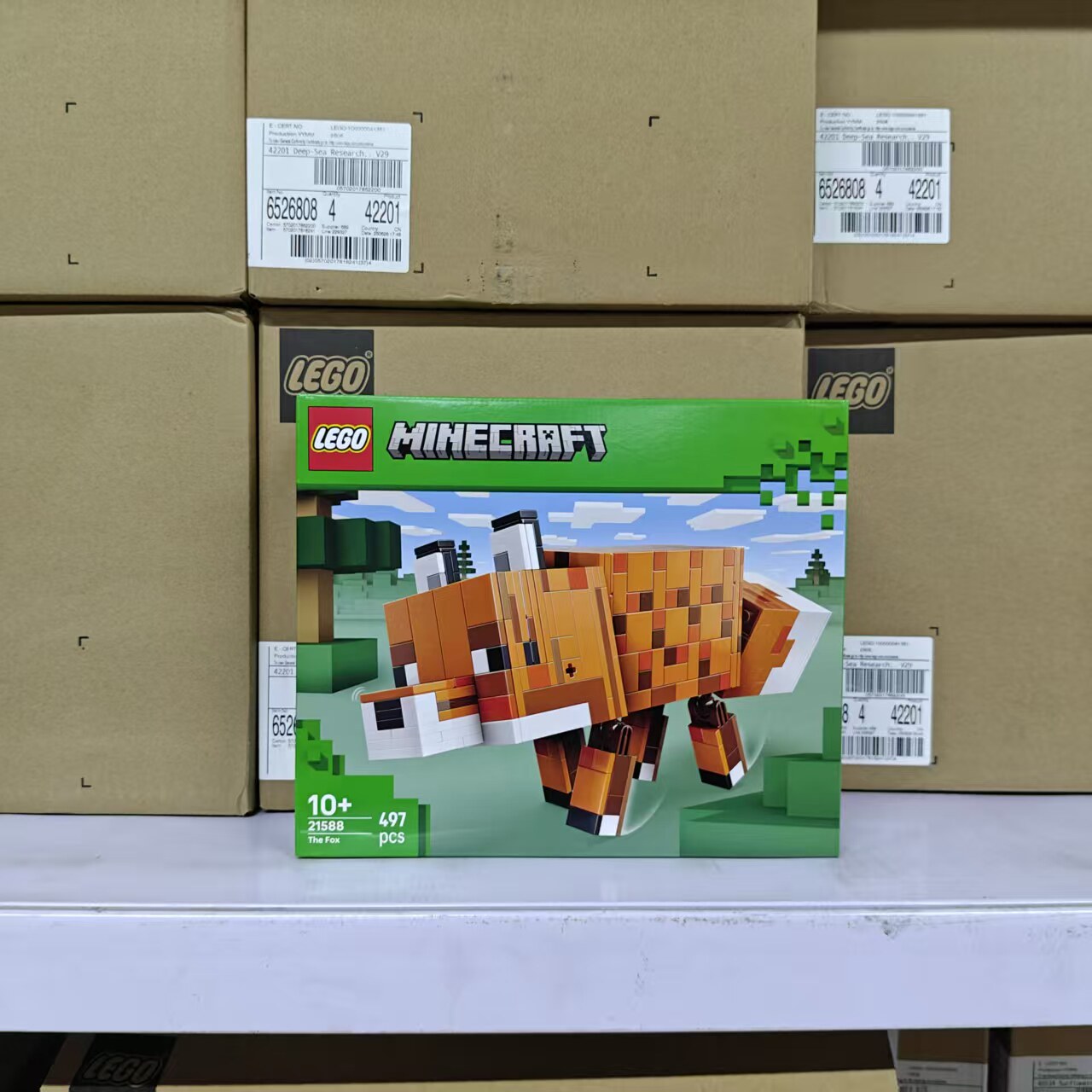 LEGO乐高我的世界游戏21588狐狸场景模型拼插积木玩具礼物摆件