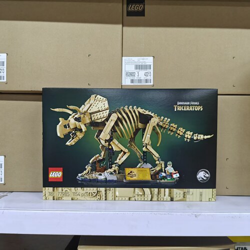 LEGO乐高恐龙化石三角龙侏罗纪77985积木儿童节礼物生日摆件