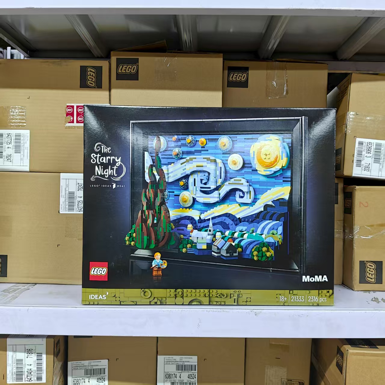 LEGO乐高21333梵高星月夜IDEAS拼装积木壁画挂画玩具礼物摆件生日