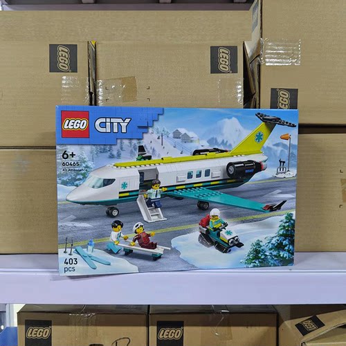 LEGO乐高城市60465航空医疗救援飞机男女孩拼装积木玩具礼物摆件
