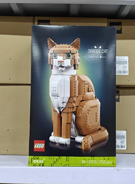 LEGO 乐高积木创意百变橙色的猫橘猫21376拼搭玩具礼物生日摆件