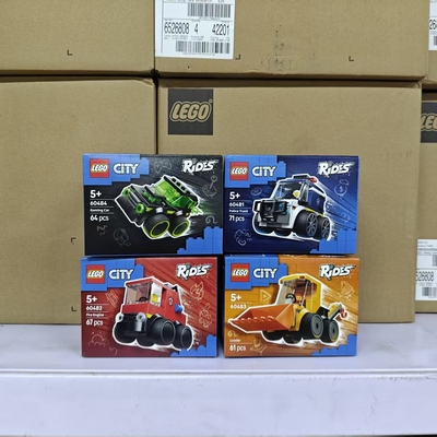 LEGO乐高积木60483挖掘机60484旋风车队60481警用车60482消防卡车