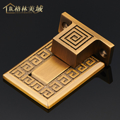 回纹地装 格林美域 隐形中式 地上免打孔 室内门门吸 黄铜地吸