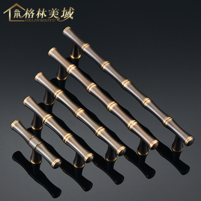 格林美域黄铜柜门拉手新中式