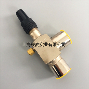 。镀镍铜角阀NKA-11 截止阀 1-3/8焊口 关断阀 制冷配件 银色铜角