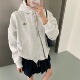 宽松连帽卫衣女休闲外套开衫 oneseven2025秋冬新款 韩版 加厚女加绒