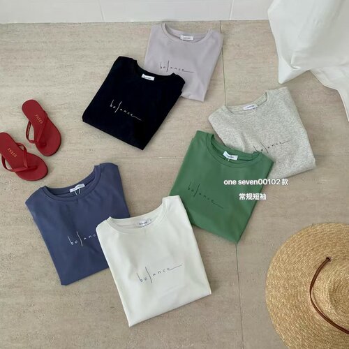 韩版字母印花宽松显瘦短袖T恤