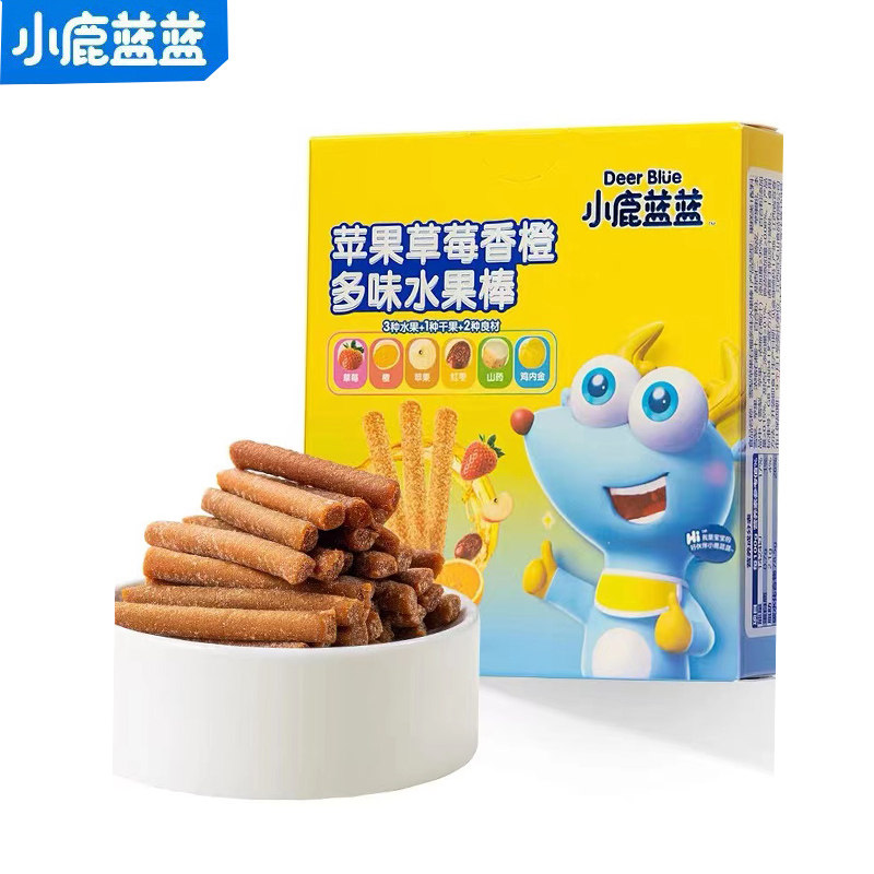 小鹿蓝蓝多味水果棒42g*3苹果草莓香橙水果条独立小包装磨牙零食怎么看?