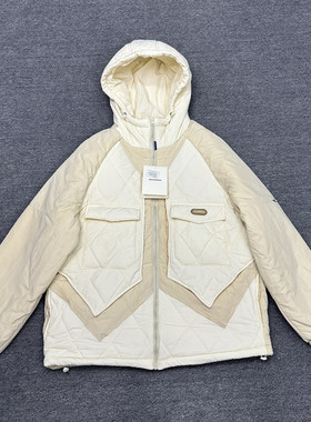 禾zi家 潮牌工装假俩件情侣棉服外套