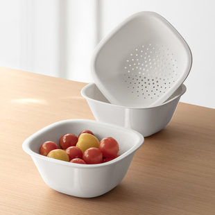 厨房迷你双层沥水篮多功能小型洗蔬菜水果盆果蔬备菜篮客厅水果盘