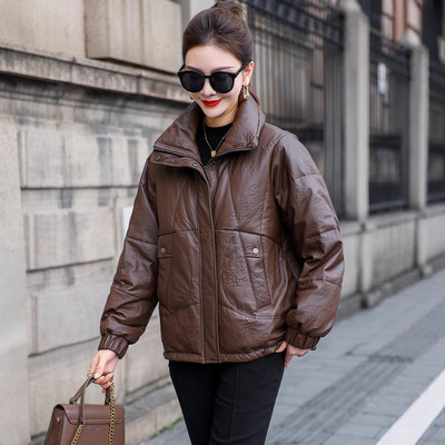今年流行特惠真皮羽绒服女短款绵羊皮夹克外套2025冬新款休闲宽松