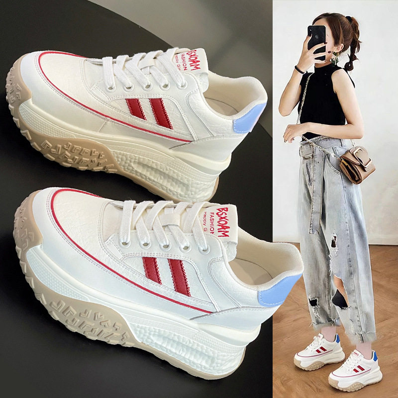 今年流行特惠厚底阿甘小白鞋女2026春季新款9cm增高德训鞋真皮,女鞋,时尚休闲鞋,淘宝优惠券,粉丝福利购,淘宝优惠卷