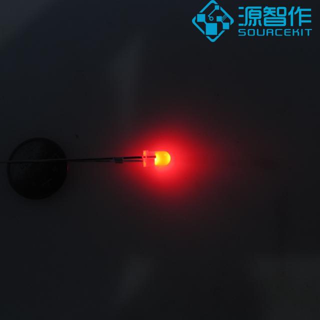 红色 雾面3MM 3FLED 红色雾面圆形 发光二极管 光立方 磨砂CUBE