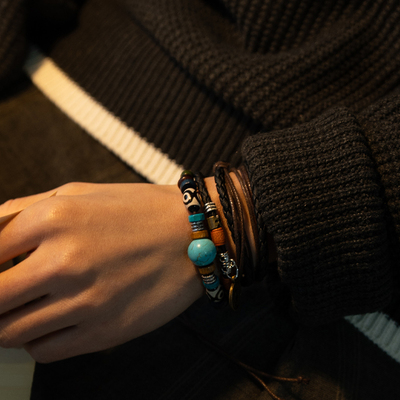 贰狸「藏银」民族风编绳项链抽绳毛衣链复古新中式钱币吊坠手链