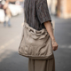 贰狸水洗个性 毛边大容量工装 破碎感百搭帆布托特包单肩手提斜挎包
