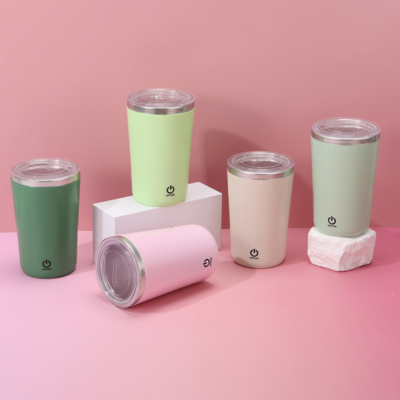 益生菌磁力搅拌杯充电400ML直筒全自动搅拌便携咖啡杯奶泡杯水杯