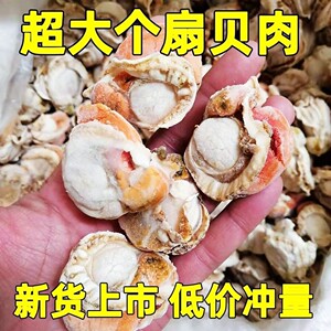 扇贝肉新鲜冷冻特大号长岛皇冠贝肉北城红贝商用穿串烧烤火锅餐饮