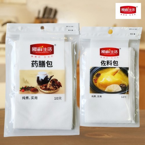 新鲜生活佐料袋料包茶叶袋药袋卤味包药膳包大料包12只装SH-7485