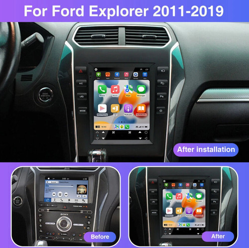 11-19款福特Explorer中控大屏导航4G版车载倒车影像全景安卓auto