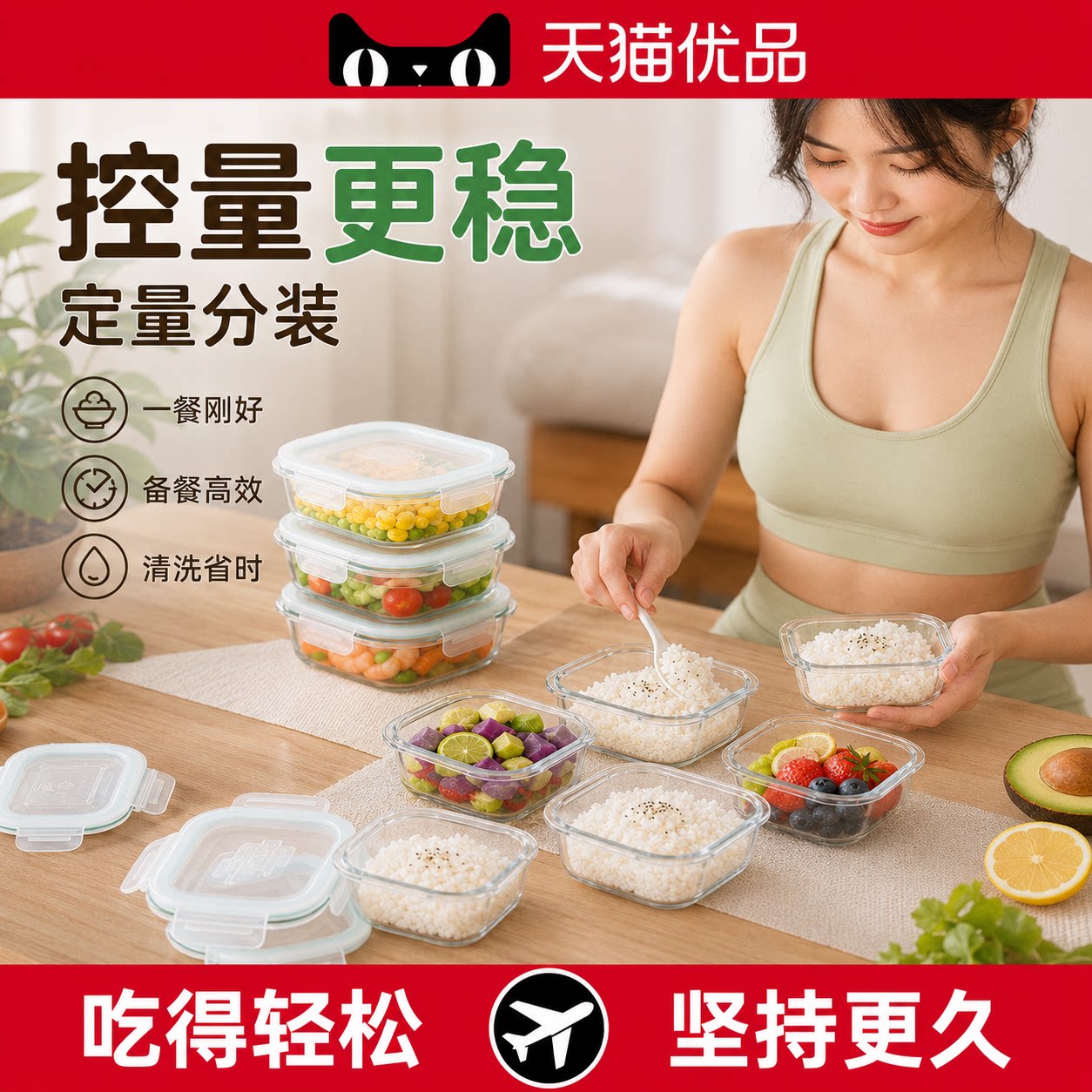 减肥定量小饭盒糙米饭分
