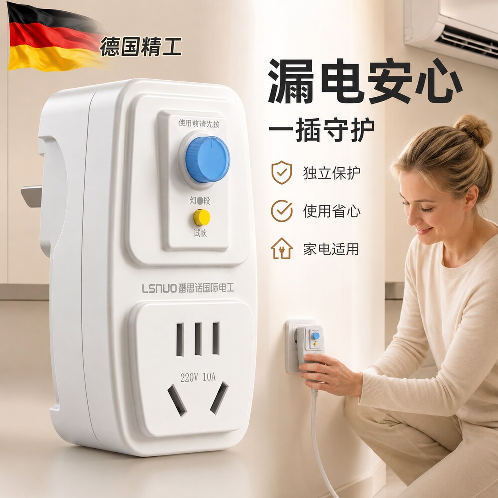 德国漏电保护插头自动断