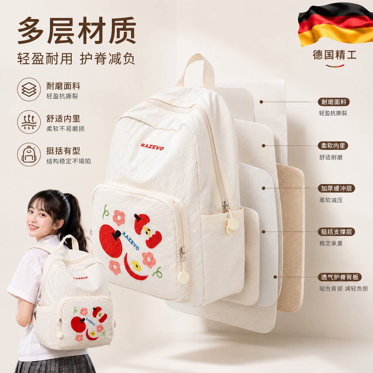 日系ins可爱儿童书包女小