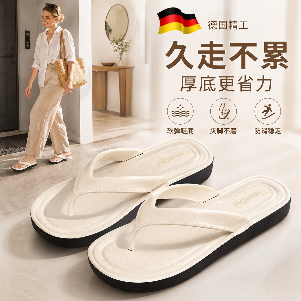 百搭女士人字拖夏季防滑