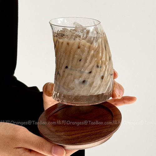 高颜值透明冰美式拿铁水杯冷饮杯