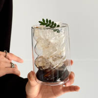 dirty coffee cup, double-layer insulated high borosilicate glass cup, ice American Australian white latte cup, water cup, juice cup thumbnail 4
