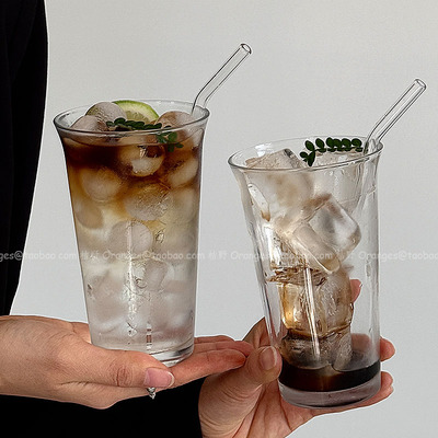 小众ins简约玻璃杯大容量水杯